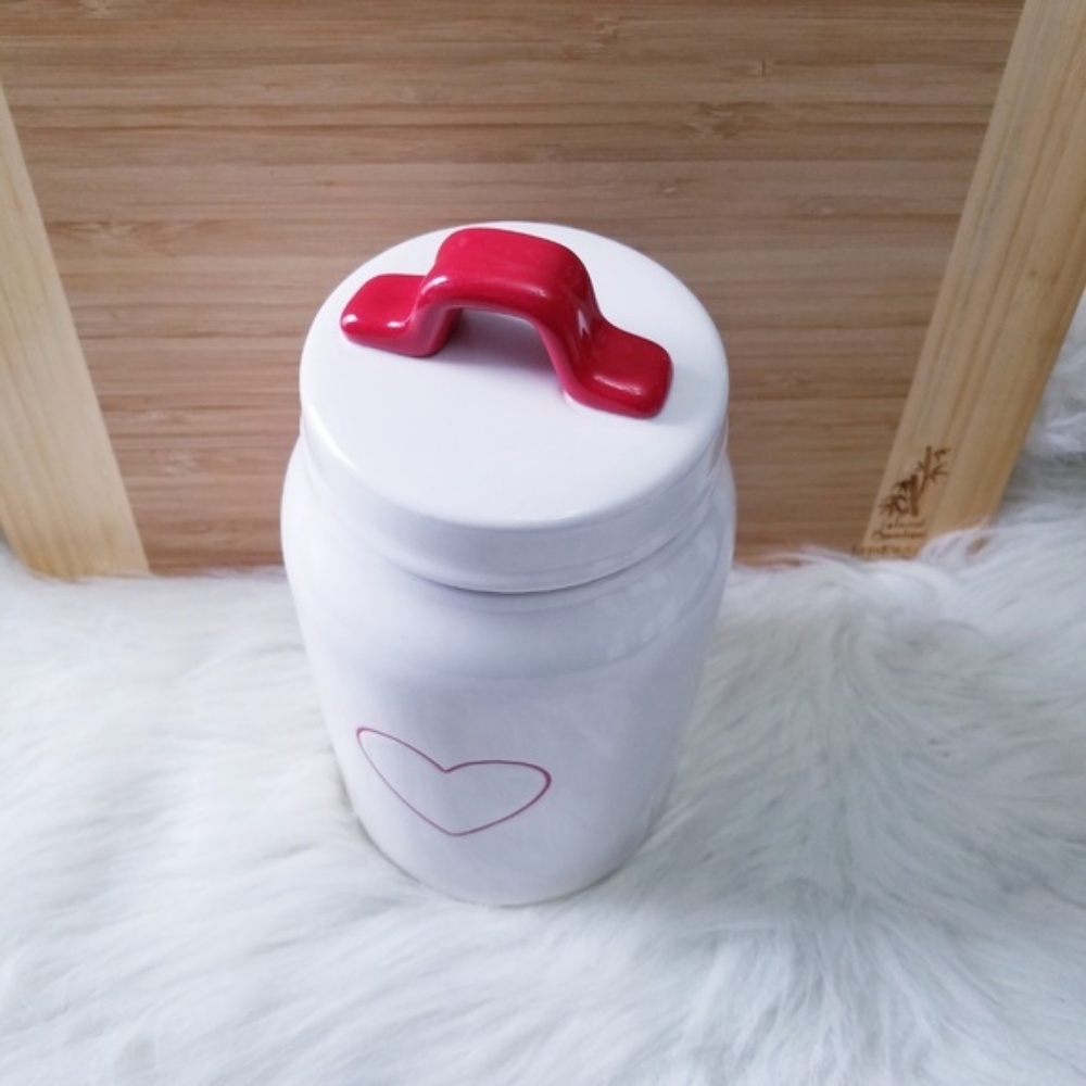 NWT Rae Dunn Red Heart Canister - Picture 5 of 8